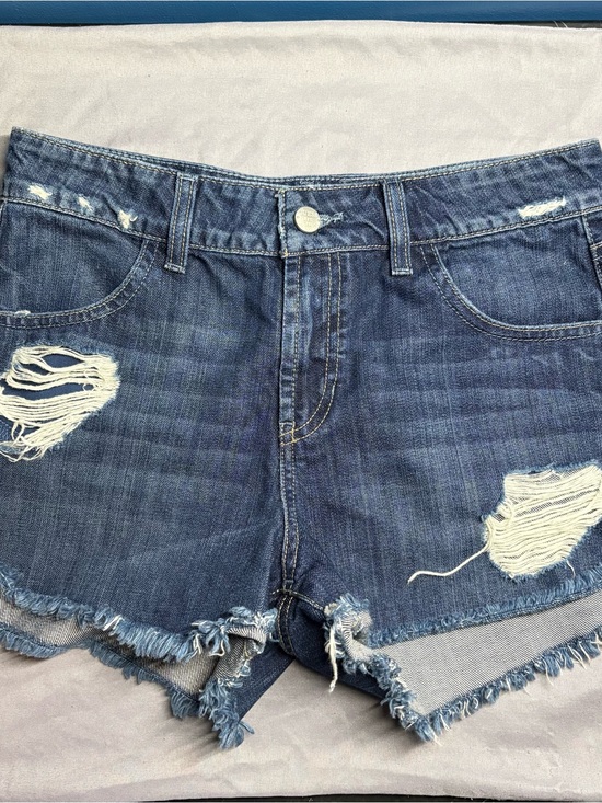 Guess Pants - Guess Distressed Blue Denim Jean Shorts